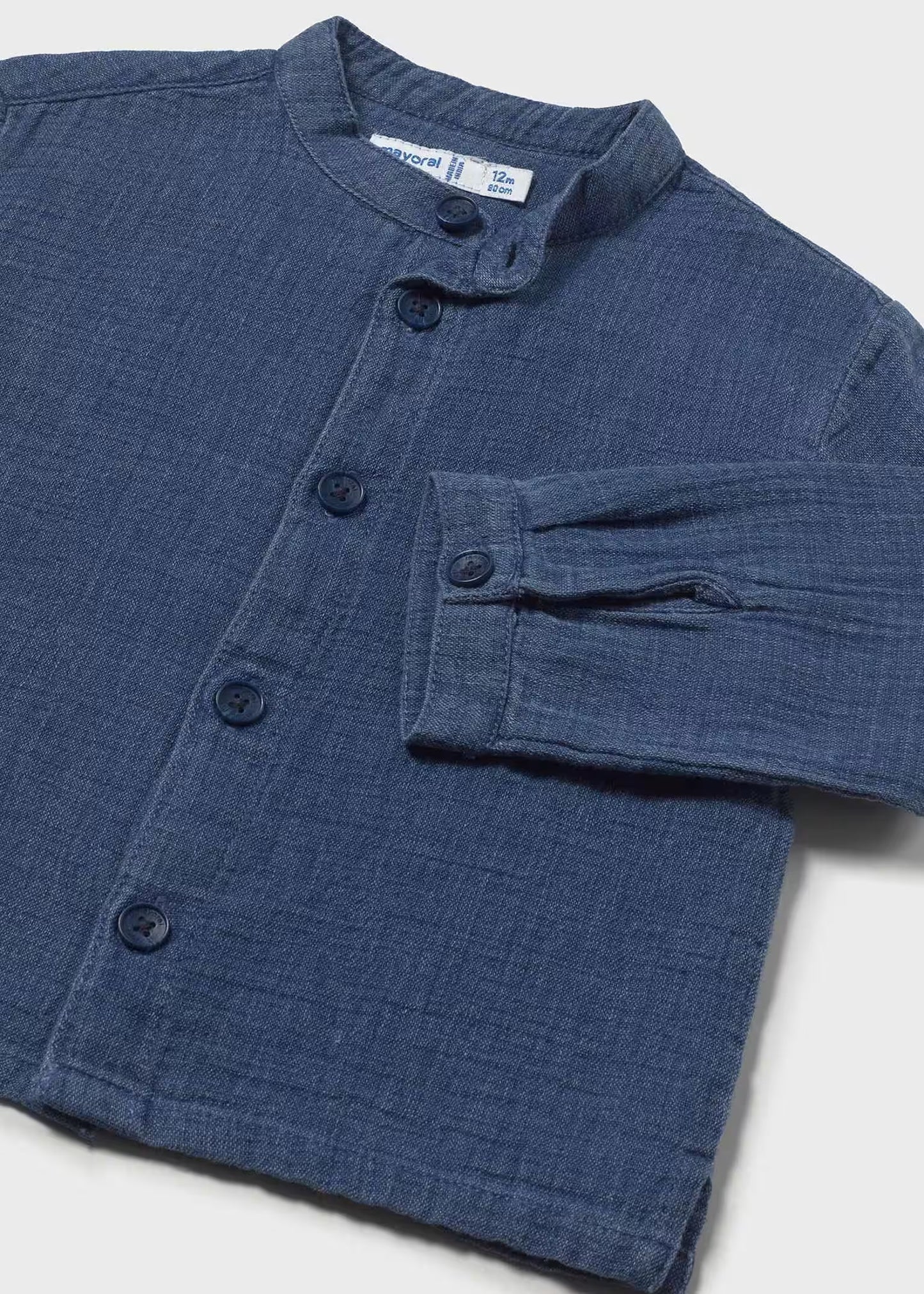 Camisa de manga larga de mezclilla bebé