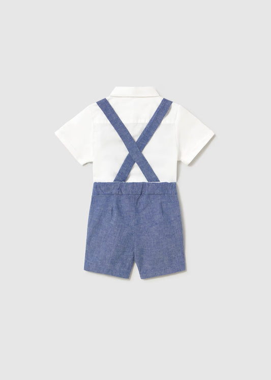 Conjunto bermuda y camisa con corbatin bebé