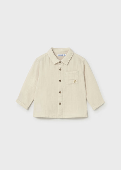 Camisa de manga larga bambula bebé