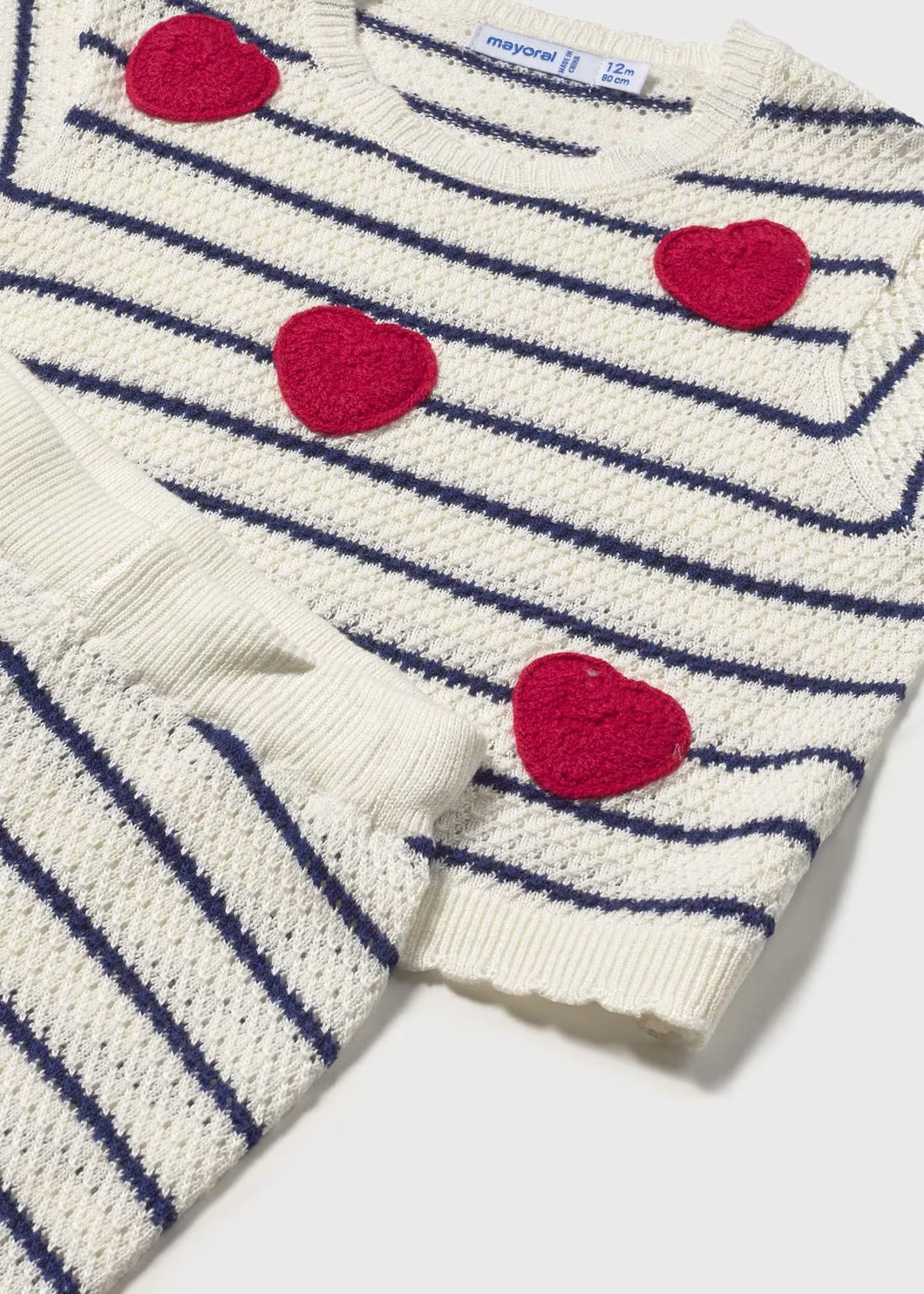 Conjunto pantalón y playera corazones bebé