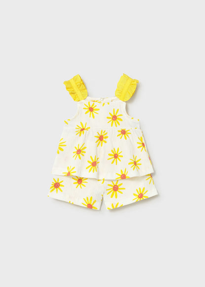 Conjunto short y playera de tirantes bebé