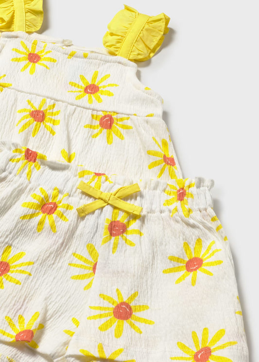 Conjunto short y playera de tirantes bebé